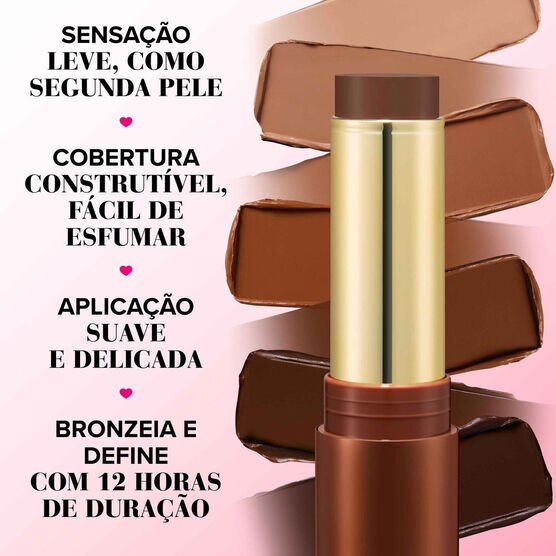 BRONZER E CONTORNO FACIAL EM BAST�O CHOCOLATE SOLEIL